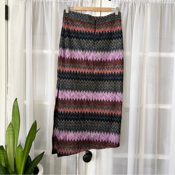Ramy Brook Whiskey Metallic Skirt in SoHo Knit Size Large - Picture 5 of 10